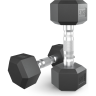 Гантель гексагональная UNIX FIT обрезиненная 5 кг DBHEX5x2